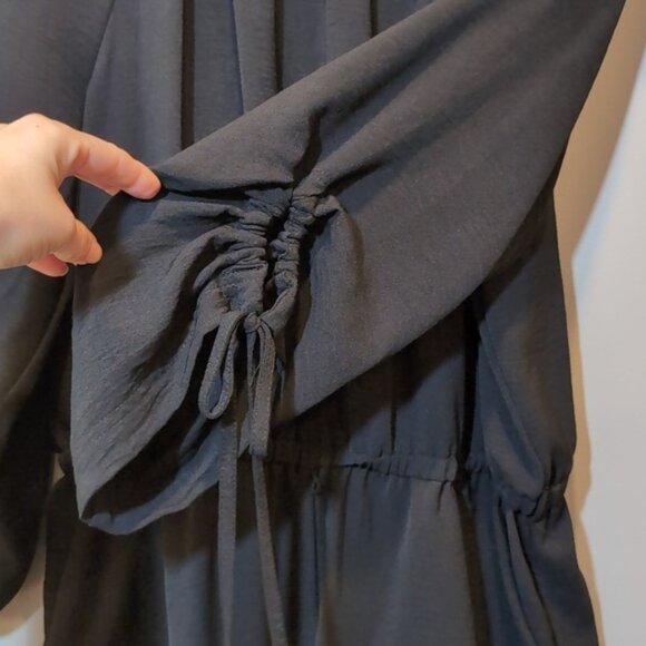 Calvin Klein Drawstring Tie Playsuit Dressy Romper Shorts 3/4 Sleeves Party - Picture 10 of 16